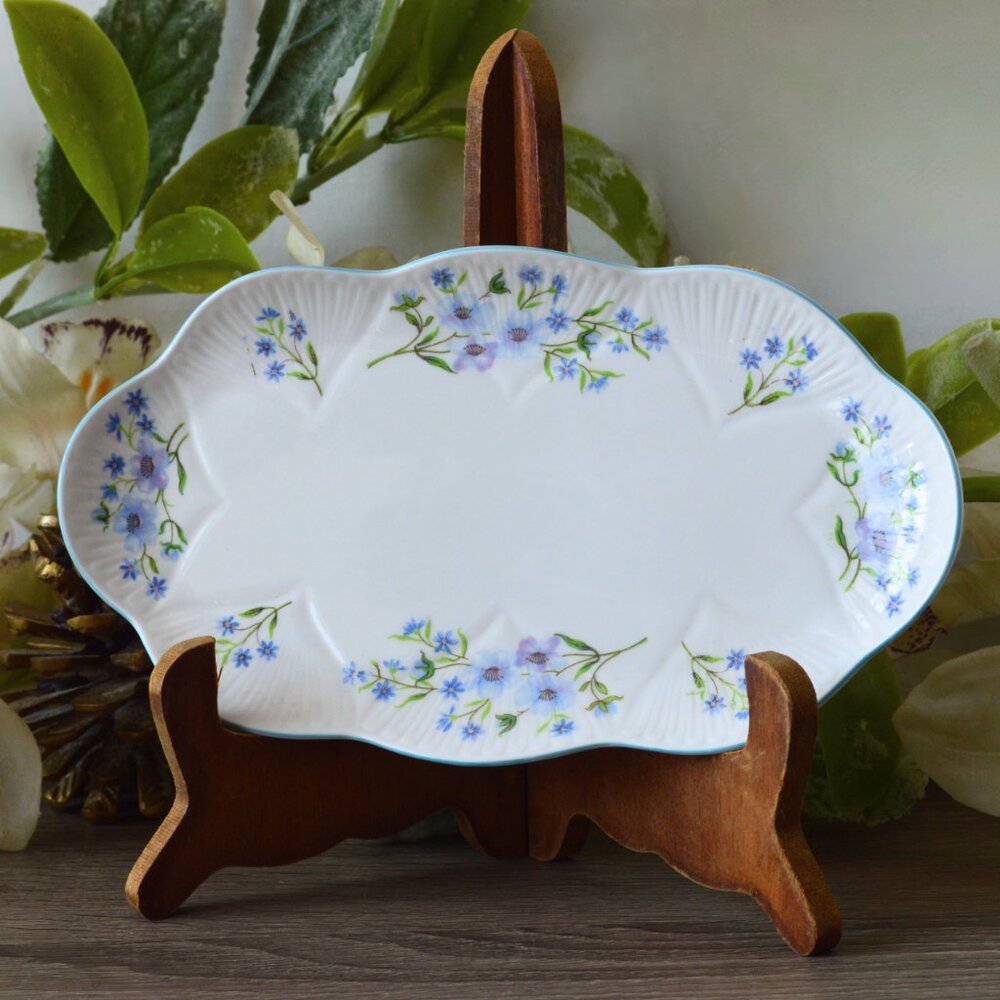 Shelley Fine Bone China "Blue Rock" Regal Tray